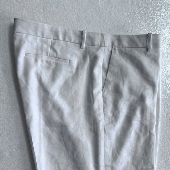 J. Crew Women Linen Blend White Wide Leg Sz 22 Pant High Rise Slash Pocket LINEN - Picture 4 of 14